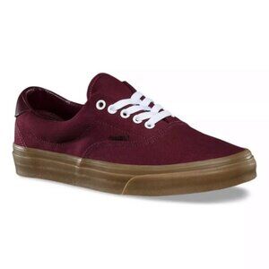 Vans era 59 royale burgundy canvas gum sneaker shoes men size 10 classic new